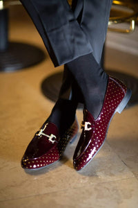 Sardinelli Buckle Detail With Patent Leather Shoes Burgundy-baagr.myshopify.com-shoes2-BOJONI