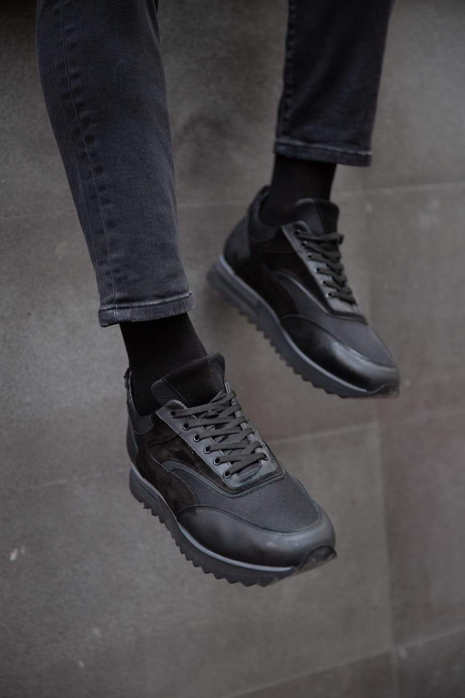 Sardinelli Laced Sports Shoes Black-baagr.myshopify.com-shoes2-BOJONI