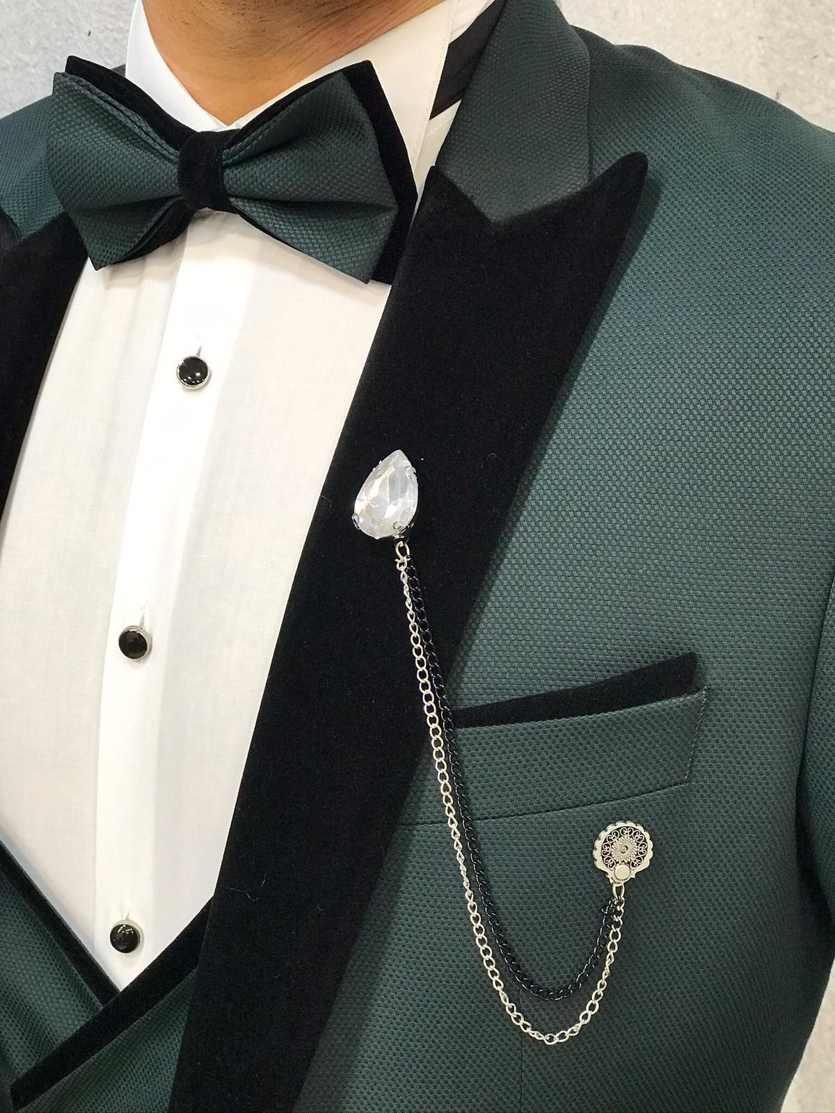 Royal Green Slim Fit Tuxedo-baagr.myshopify.com-1-brabion