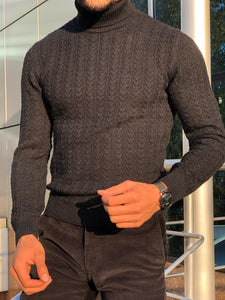 Heritage Black Slim Fit Turtleneck-baagr.myshopify.com-sweatshirts-BOJONI