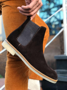 Suade Leather Classic Chelsea boots Brown-baagr.myshopify.com-shoes2-BOJONI