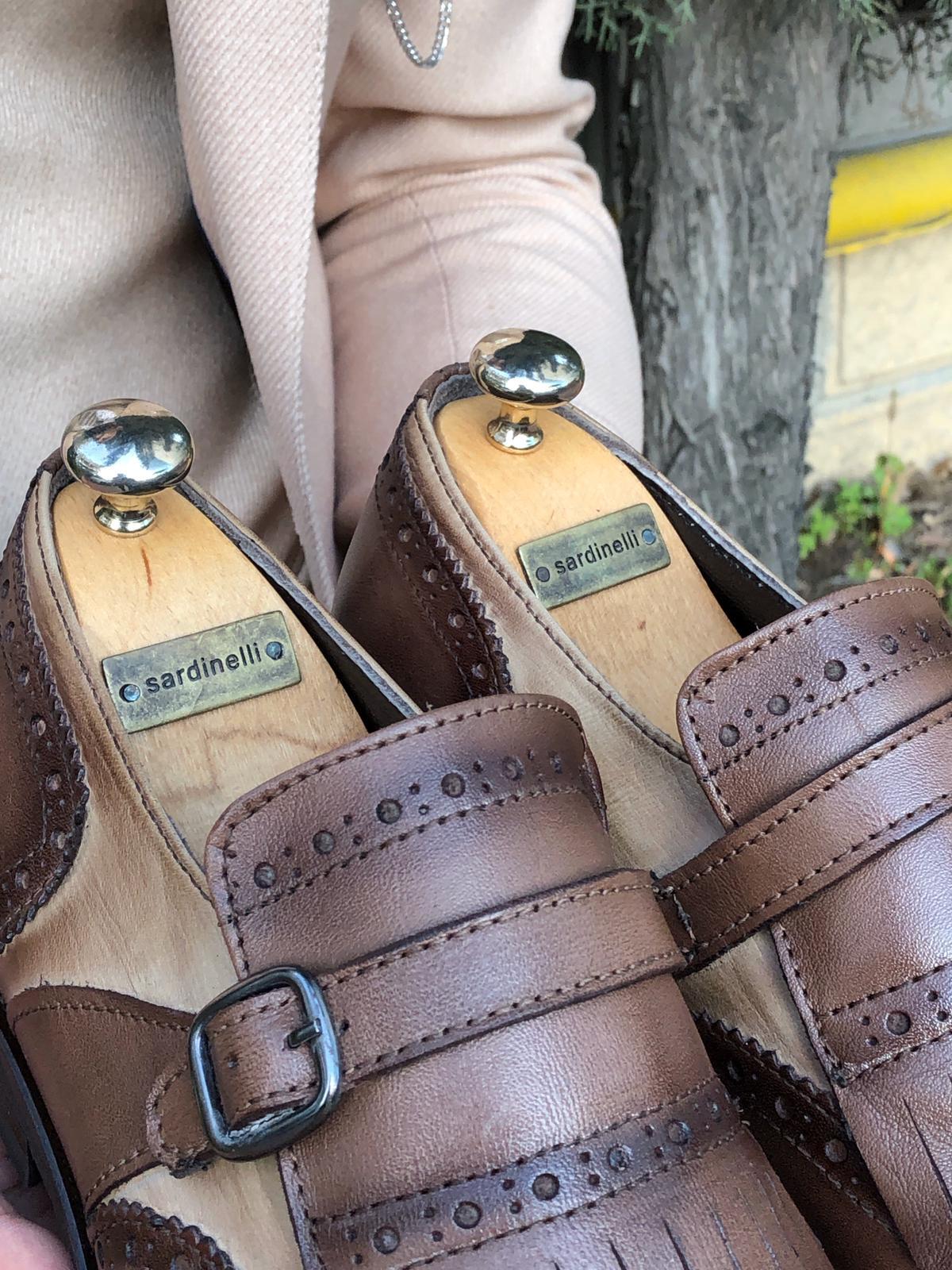 Sardinelli Buckle Detail Leather Shoes Brown-baagr.myshopify.com-shoes2-BOJONI