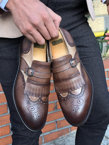 Sardinelli Buckle Detail Leather Shoes Brown-baagr.myshopify.com-shoes2-BOJONI