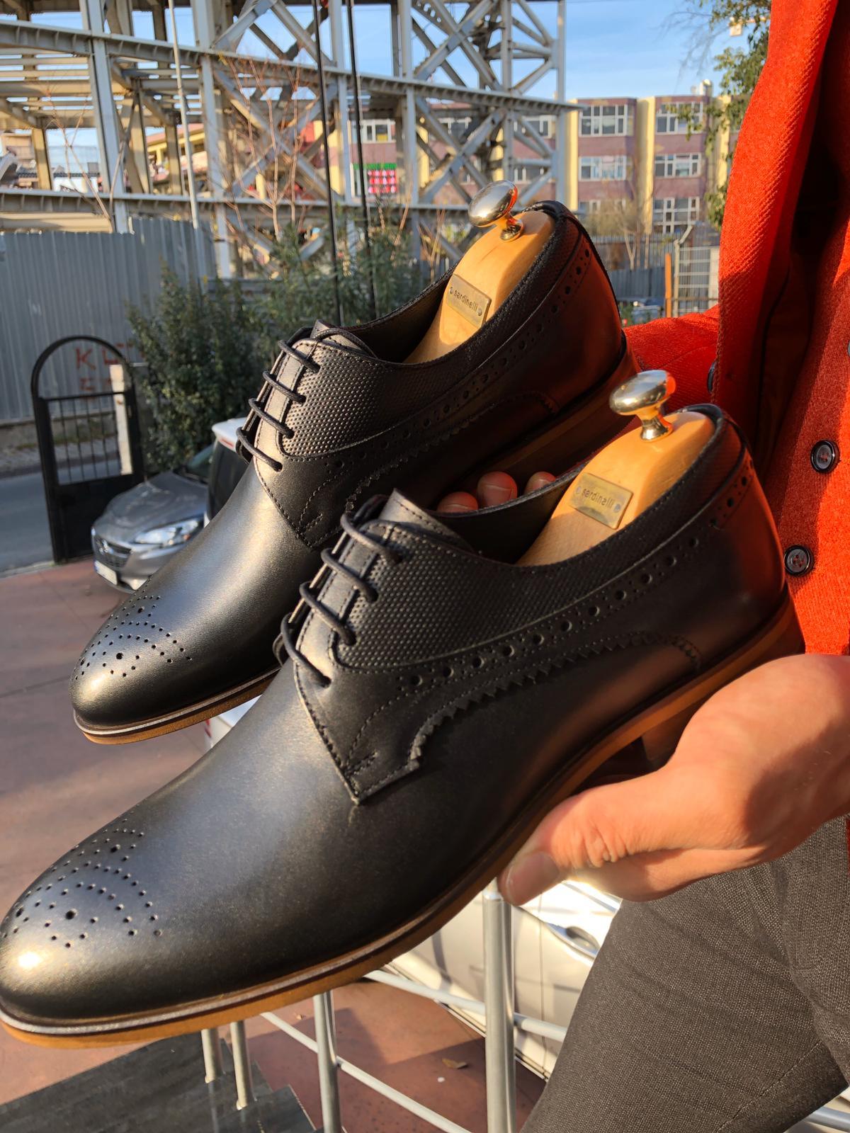 Sardinelli Laced Classic Leather Shoes Black-baagr.myshopify.com-shoes2-BOJONI