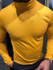 Rimini Slim-Fit Turtleneck Knitwear Yellow-baagr.myshopify.com-sweatshirts-BOJONI