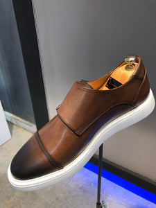 Sardinelli Eva Sole Double Buckle Monk Shoes Brown-baagr.myshopify.com-shoes2-BOJONI