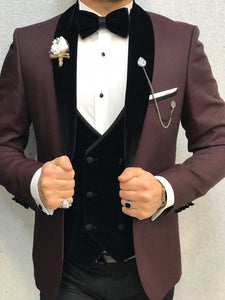 Zerno Velvet Slim Fit Claret Red Tuxedo-baagr.myshopify.com-1-BOJONI