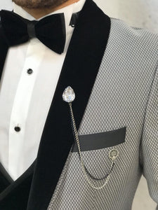 Zerno Velvet Slim Fit Gray Tuxedo-baagr.myshopify.com-1-BOJONI