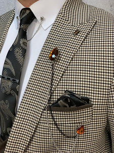 Kingston Cream  Slim Fit Plaid Suit-baagr.myshopify.com-1-BOJONI