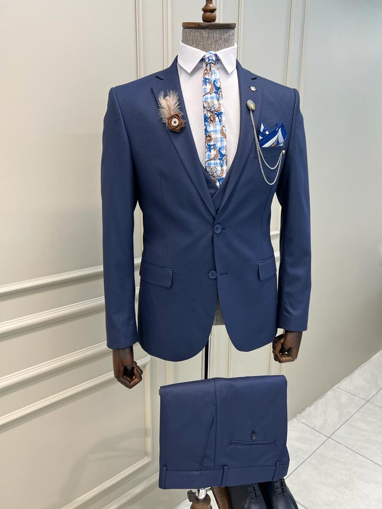 Benson Slim Fit Dark Blue Suit