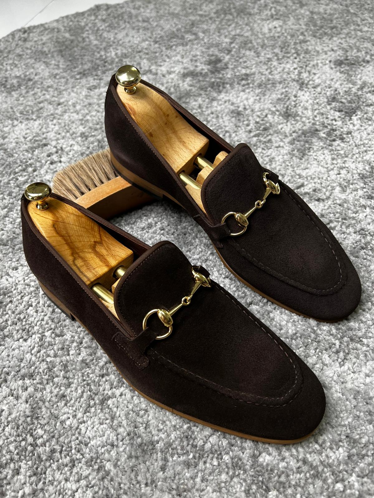 Bojoni Amato Special Edition Neolite Brown Suede Leather Loafer