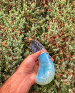 Bojoni Obsidian Natural Knife Natural Age Stone with Agate 