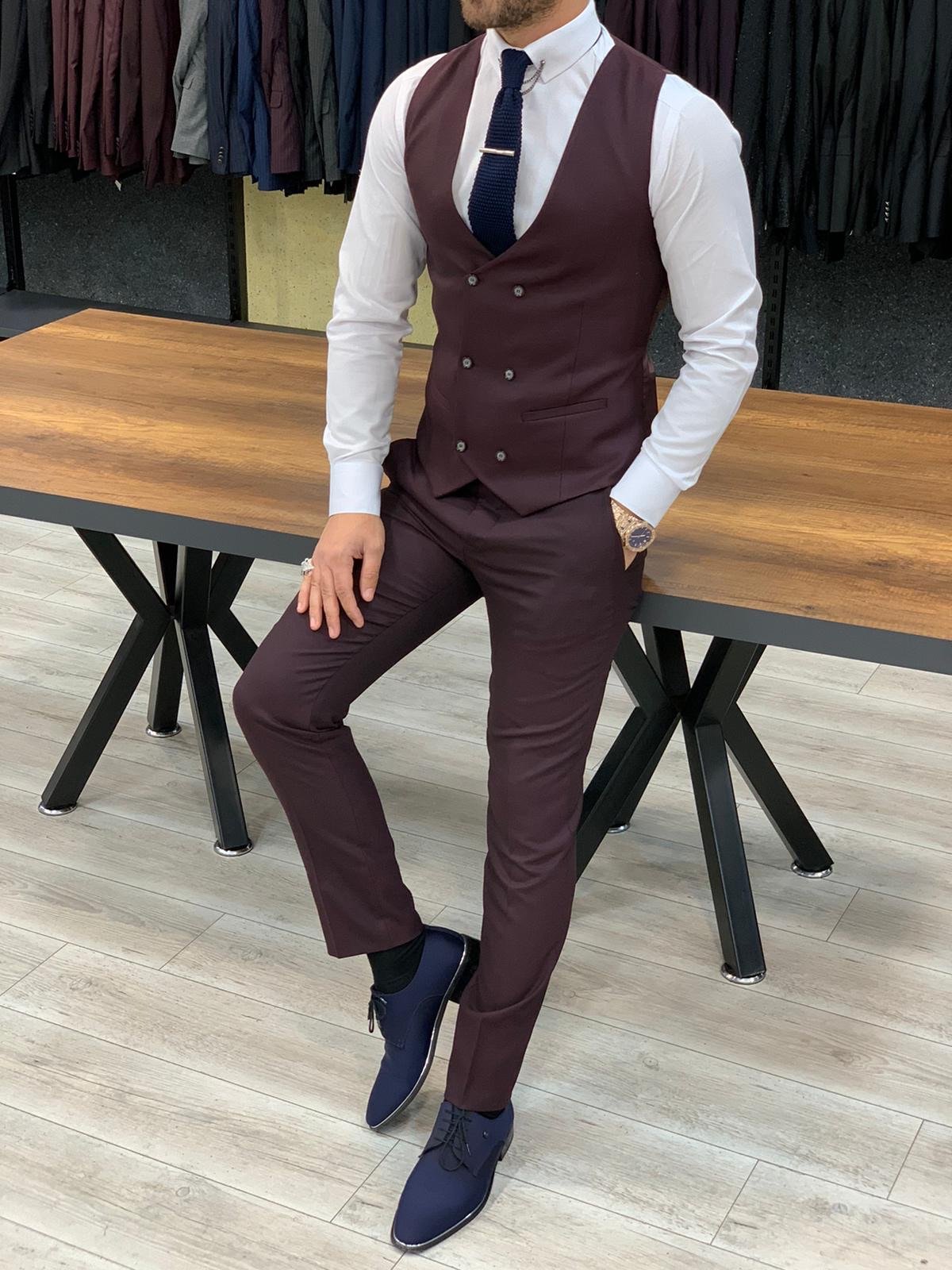 Rocca Burgundy Slim Fit Pinstripe Suit-baagr.myshopify.com-1-BOJONI