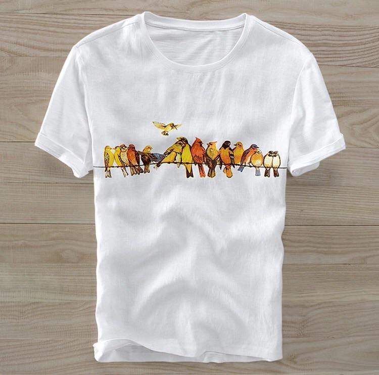 Contemporary Cartoon Linen T-Shirt IV-baagr.myshopify.com-T-shirt-BOJONI