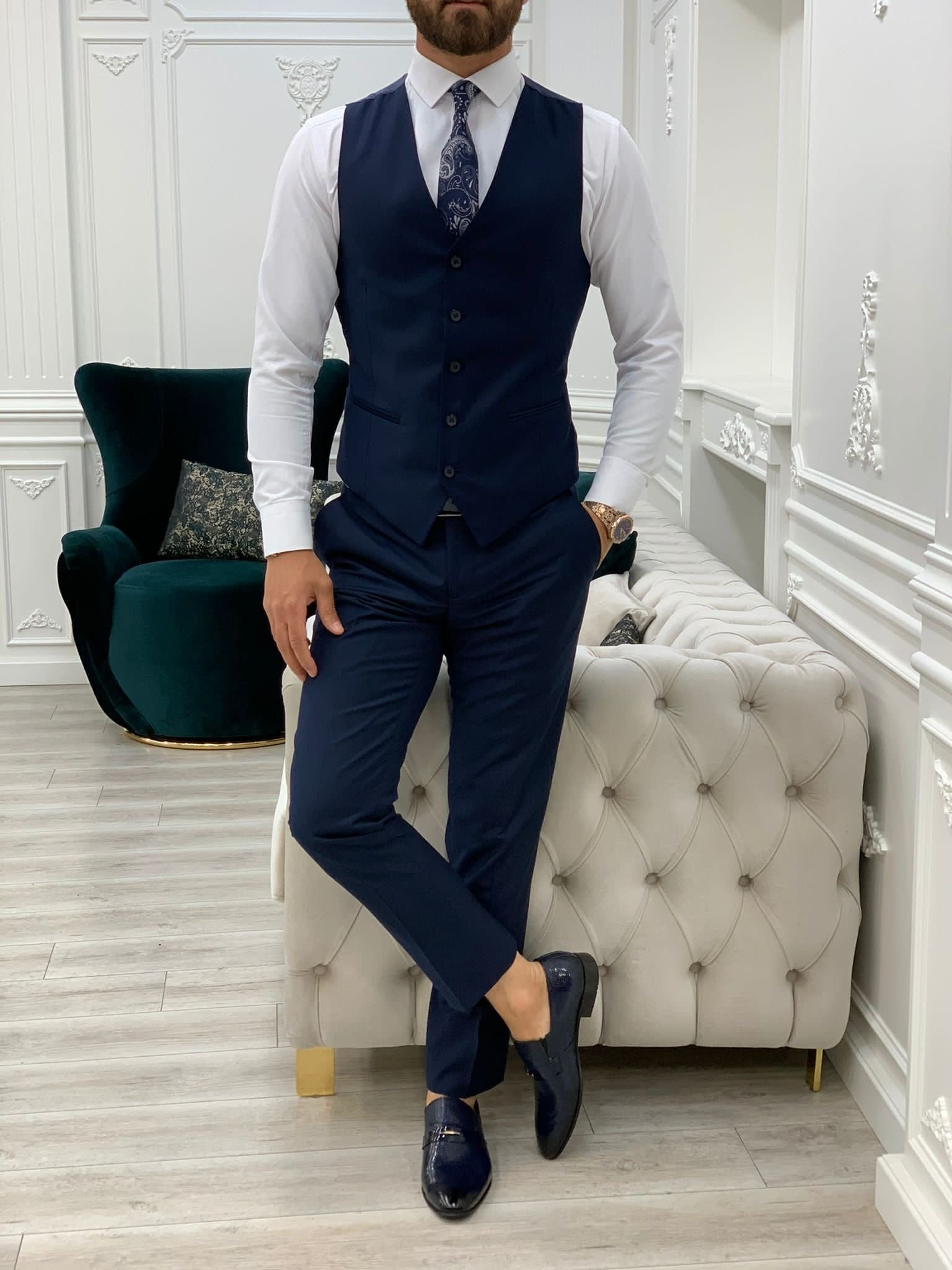 Forenzax Navy Blue Slim Fit Suit-baagr.myshopify.com-1-BOJONI