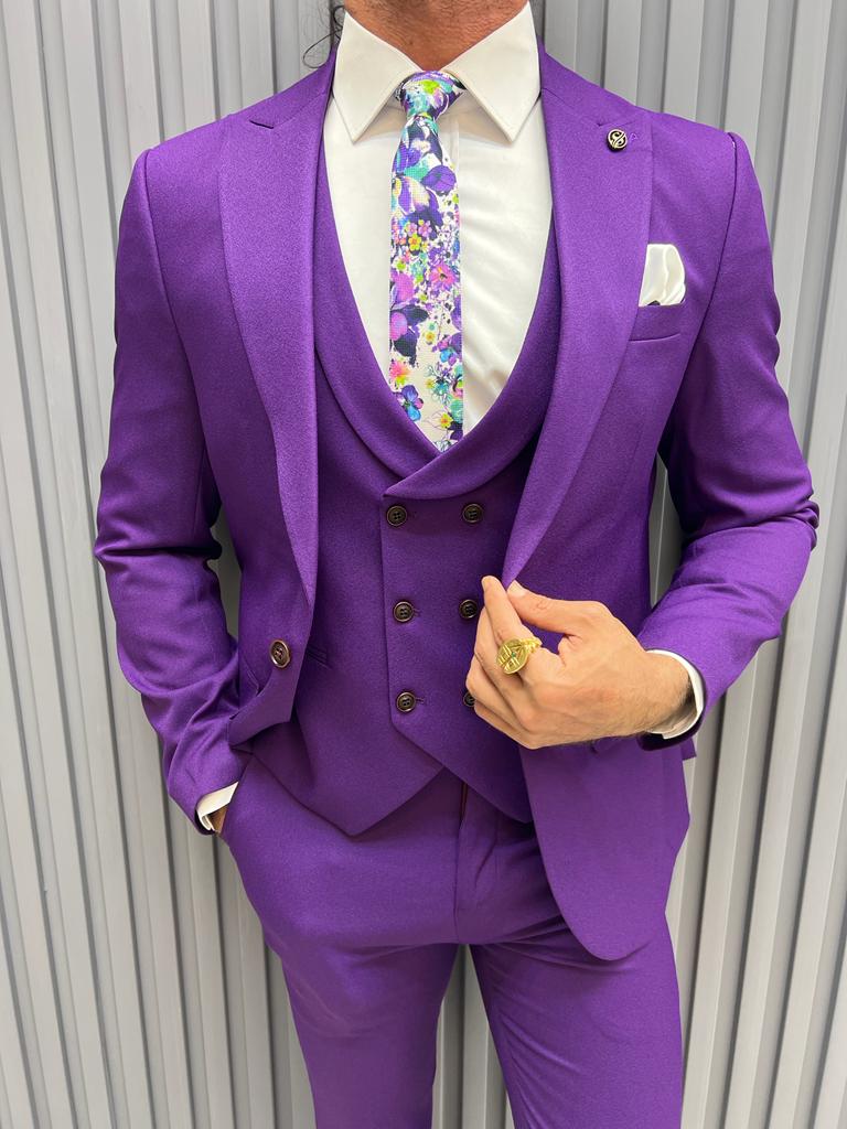 Bojoni Shagori Slim Fit Purple Suit | VICLAN Bojoni Shagori Slim Fit Purple Suit | VICLAN