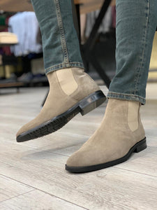 Suade Leather Chelsea Boots Cream-baagr.myshopify.com-shoes2-BOJONI