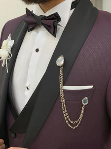 Bojoni Austin Claret Red Slim Fit Tuxedo 