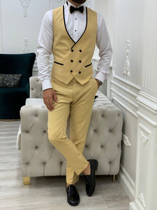 Antonio Yellow Slim Fit Limited Tuxedo