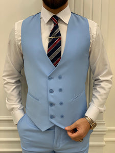 Bojoni Monte Sky Blue  Slim Fit Suit