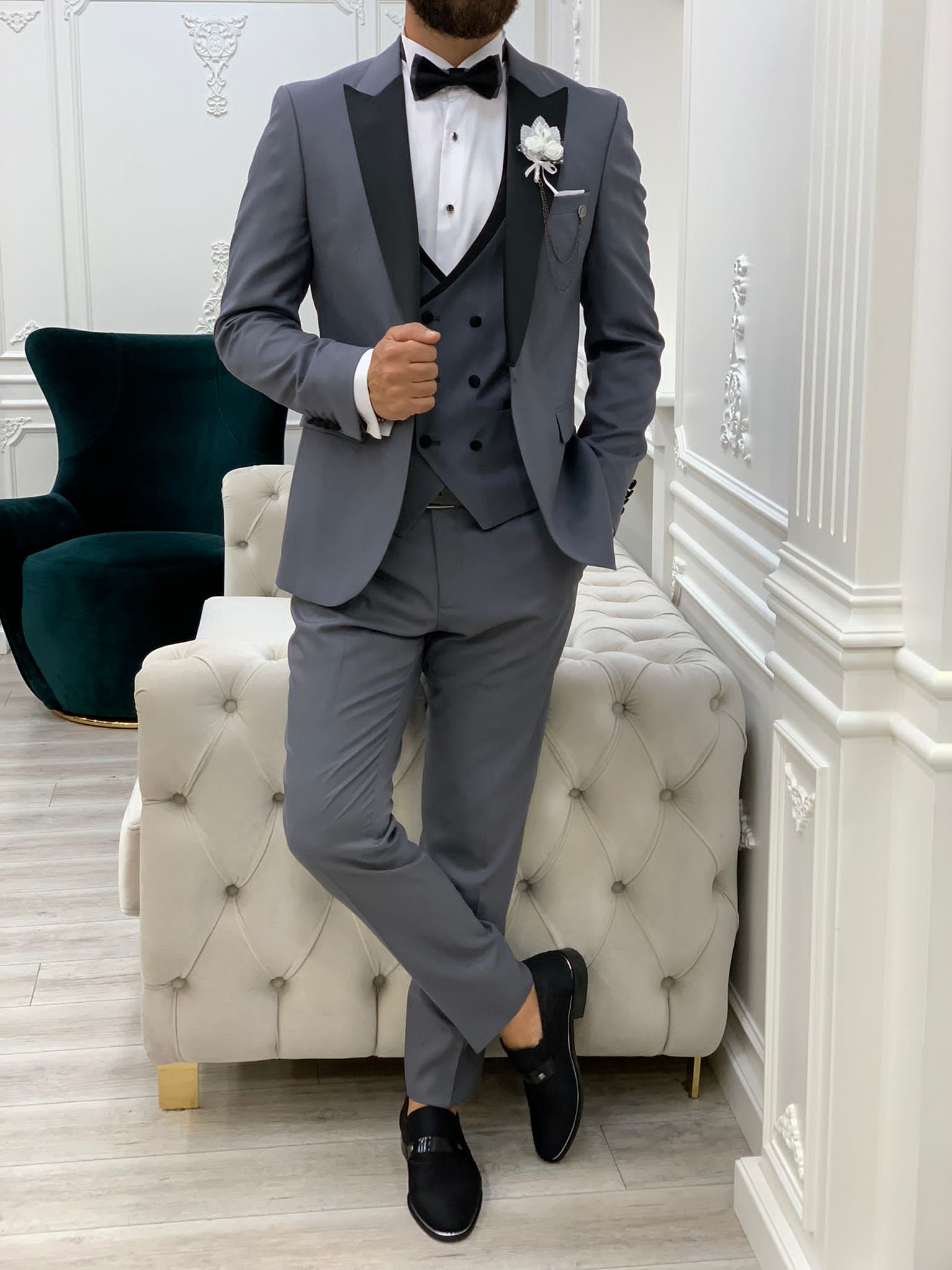 Rocca Gray Slim Fit Tuxedo-baagr.myshopify.com-1-BOJONI