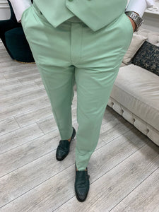 Bojoni Monte Water Green  Slim Fit Suit