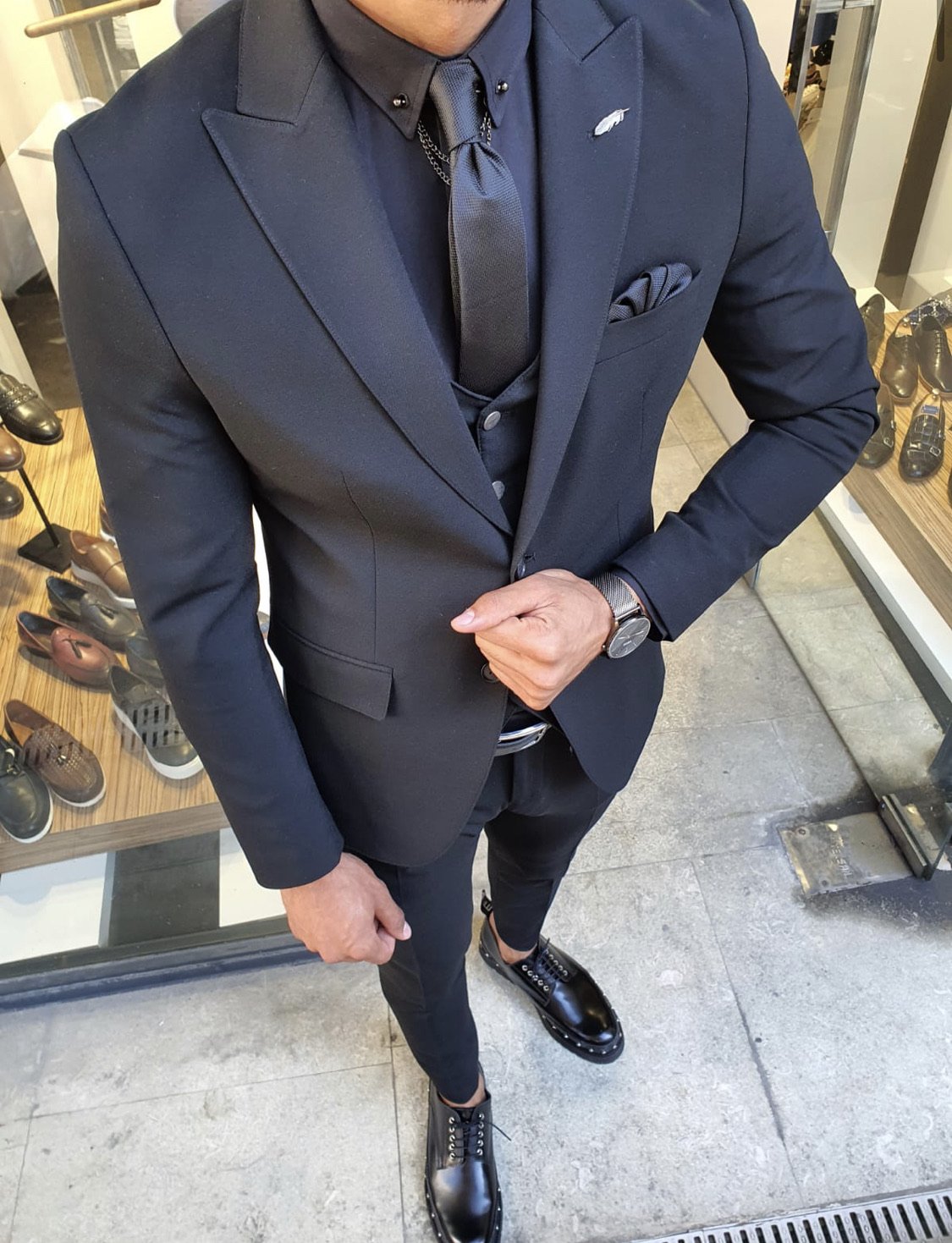 Henderson Black Slim Fit Suit-baagr.myshopify.com-suit-BOJONI