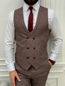 Bojoni Madison Burgundy Slim Fit Suit 