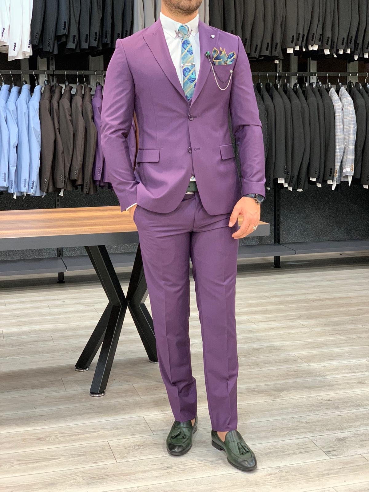 Verona Purple Slim Fit Wool Suit-baagr.myshopify.com-1-BOJONI