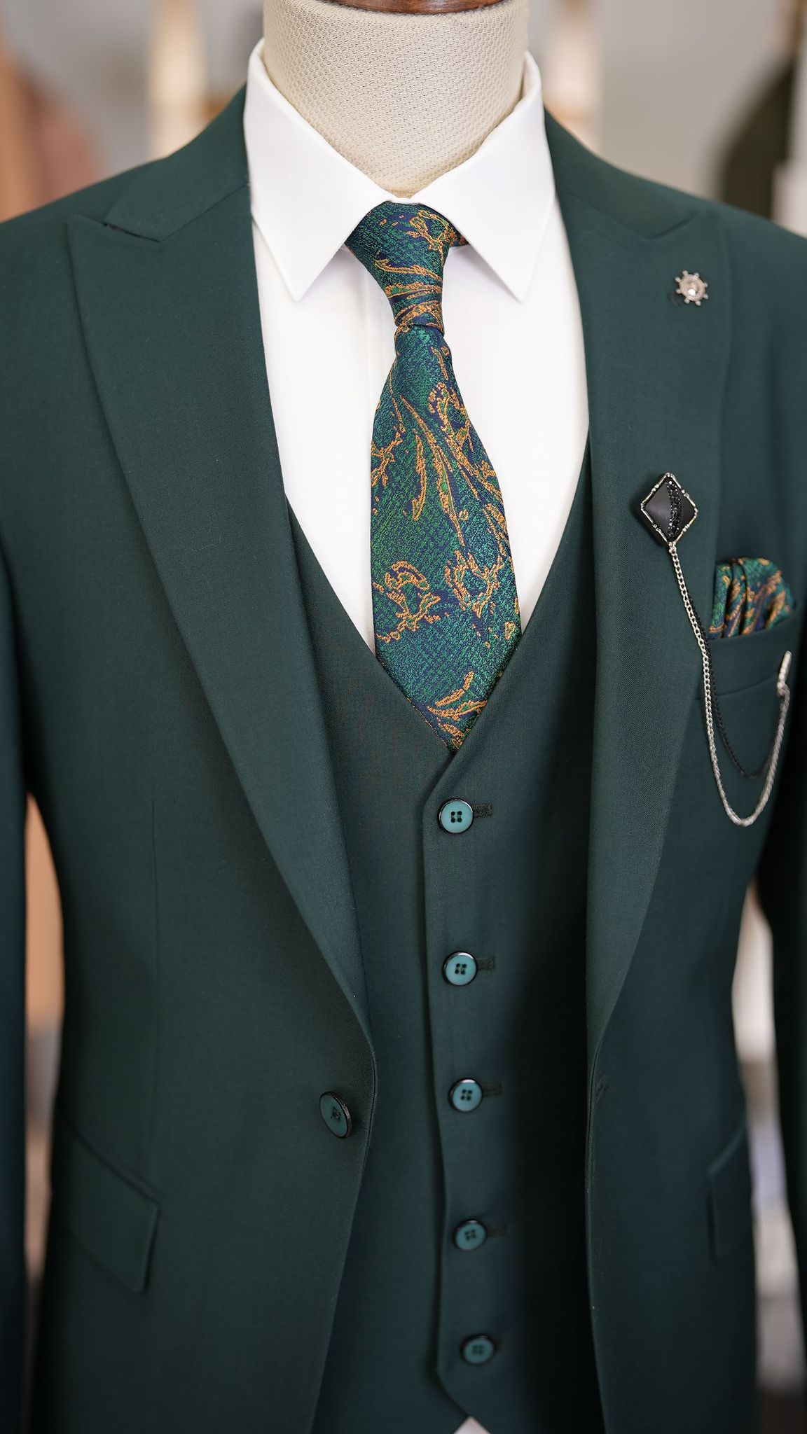 Bojoni Burnley Green  Slim Fit Suit