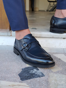 Livorno Navy Blue Buckle Loafers-baagr.myshopify.com-shoes2-brabion