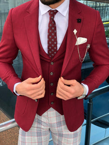Slim-Fit Suit Vest Claret red-baagr.myshopify.com-suit-BOJONI