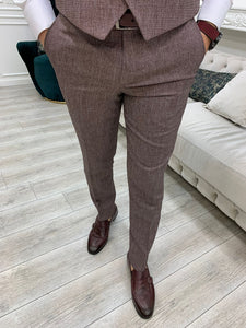 Bojoni Madison Burgundy Slim Fit Suit 