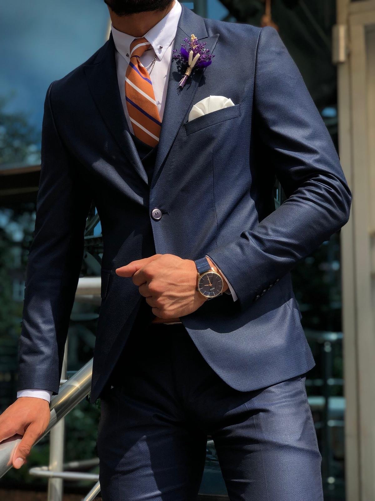 navy blue dress vest Men's Navy Blue Vest