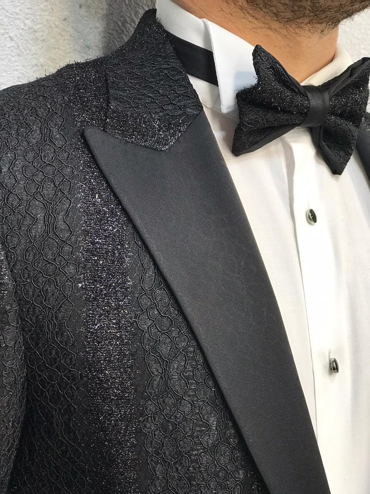 Napoli Black Slim Fit Diamond Tuxedo-baagr.myshopify.com-1-BOJONI