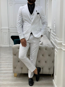 Vince White Slim Fit Peak Lapel Suit-baagr.myshopify.com-1-BOJONI