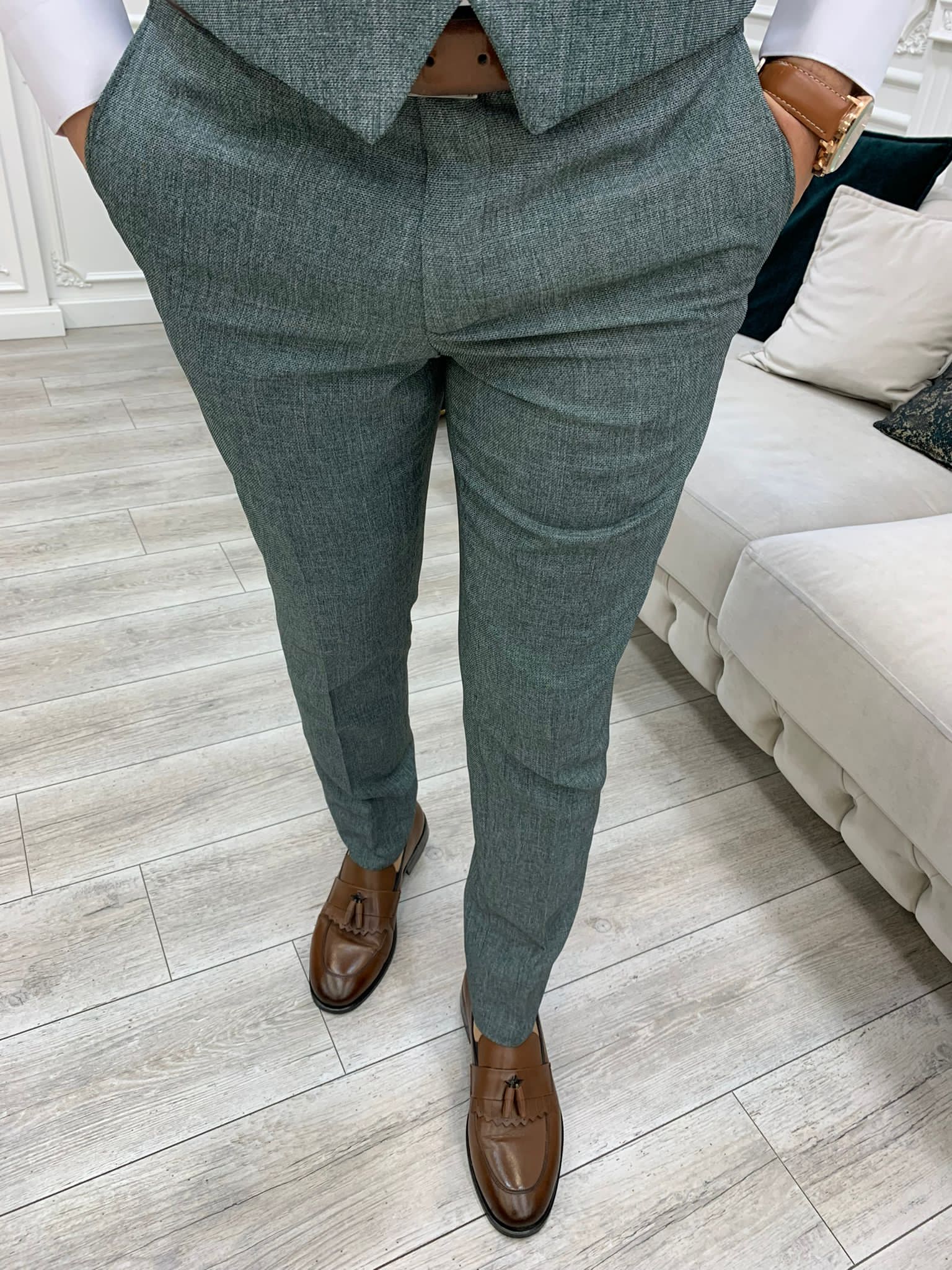 Bojoni Madison Green Slim Fit Suit 