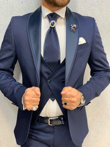 Lanso Slim Fit Tuxedo Navy Blue-baagr.myshopify.com-1-brabion