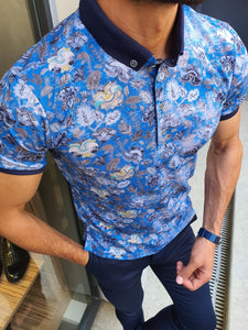 Luca Sax Slim Fit Button Collar Polo Shirt-baagr.myshopify.com-T-shirt-BOJONI