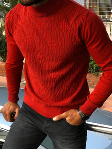 Slim-Fit Patterned Turtleneck Knitwear (3 Colors)-baagr.myshopify.com-sweatshirts-BOJONI
