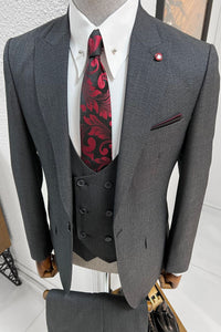 Bojoni Ravenna Slim Fit High Quality Anthracite Woolen Suit