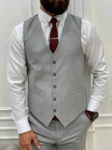 Lambrusco Dark Gray Slim Fit Peak Lapel Striped Suit-baagr.myshopify.com-1-BOJONI