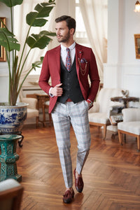 Slim-Fit Suit Vest Claret red-baagr.myshopify.com-suit-BOJONI