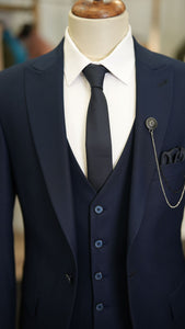Bojoni Burnley Navy Blue   Slim Fit Suit