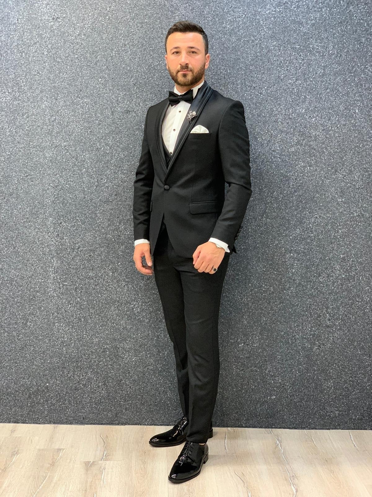 Lanso Slim Fit Tuxedo Black-baagr.myshopify.com-1-brabion