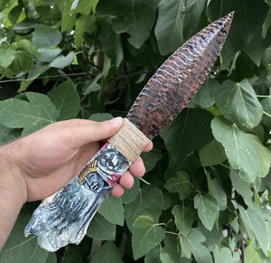 Bojoni Obsidian Apache Handmade Sharp Knife Natural Stone Age 