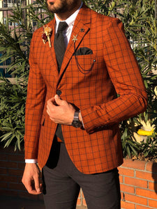 Tommy Slim-Fit Plaid Suit Vest Tile-baagr.myshopify.com-suit-BOJONI