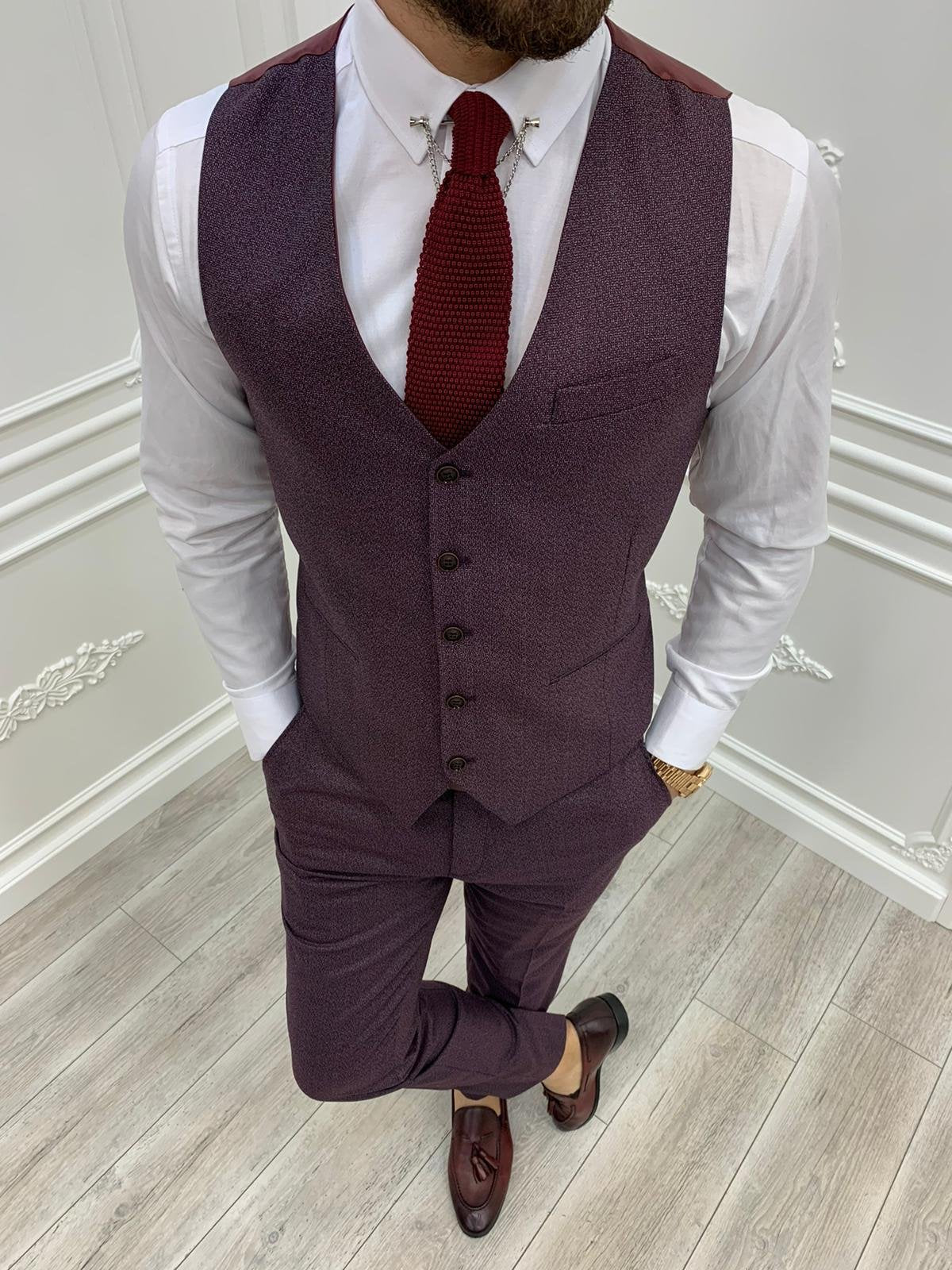 Casatani Claret Red Slim Fit  Suit-baagr.myshopify.com-1-BOJONI