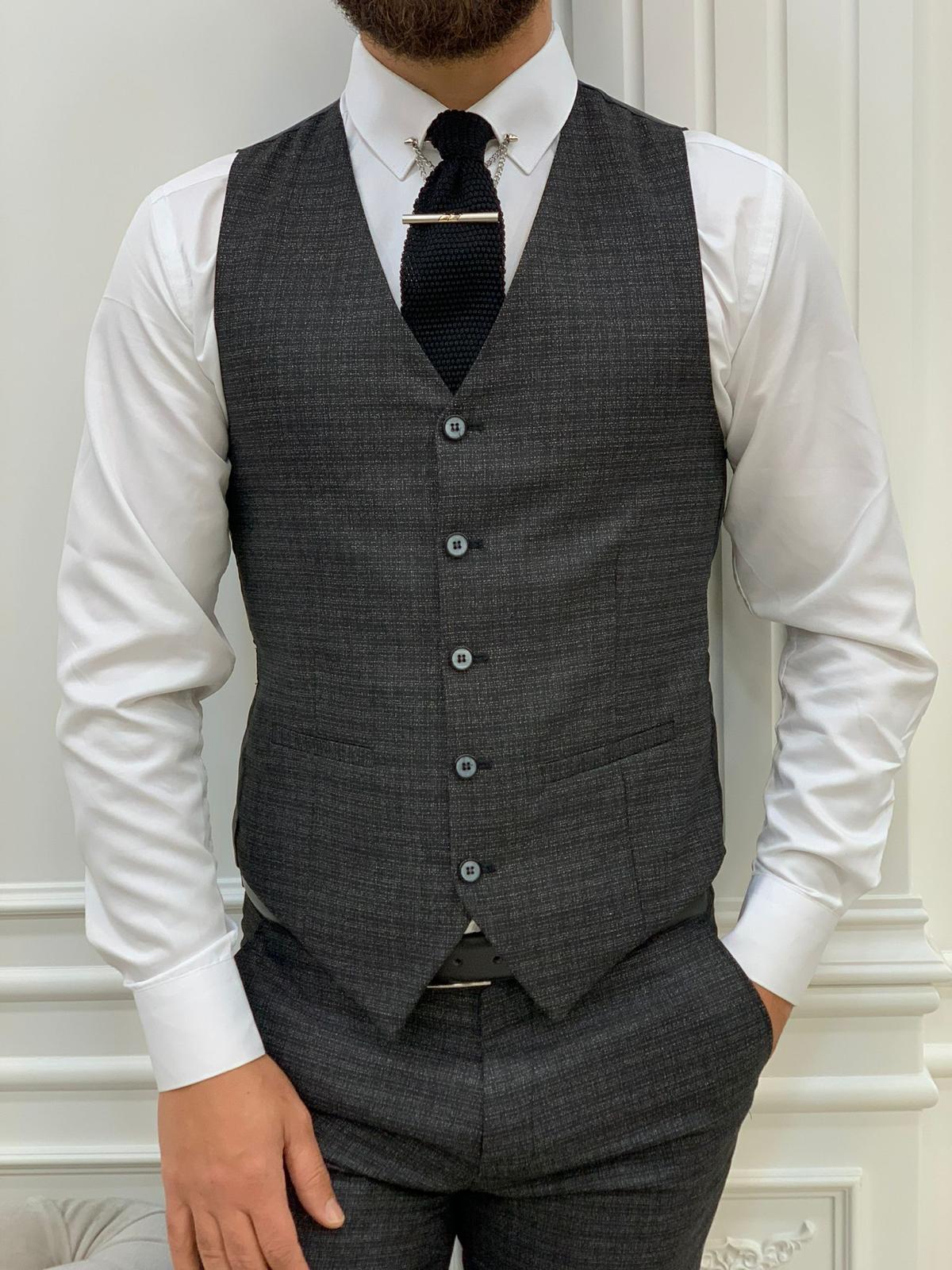 Vince Gray Slim Fit Plaid Suit-baagr.myshopify.com-1-BOJONI