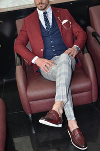 Fendis Slim-Fit Suit Vest Red-baagr.myshopify.com-suit-BOJONI